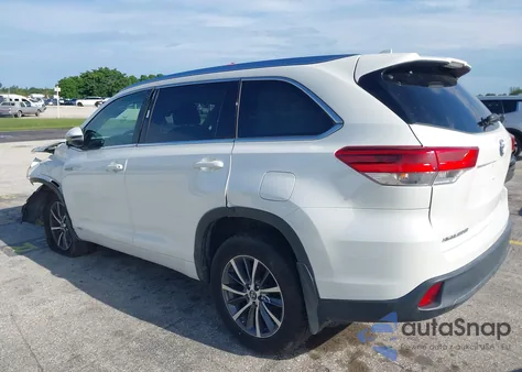 2018 Toyota Highlander Hybrid Xle z USA, uszkodzony, nr VIN 5TDJGRFH2JS051886